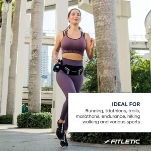 Fitletic 8-ounce Sport Water Bottle with Holster Attachable to Belts. No-Bite Ca...