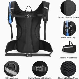 HOMIEE 20L Hydration Backpack 2.5L BPA Free Water Bladder Lightweight Hiking Day...