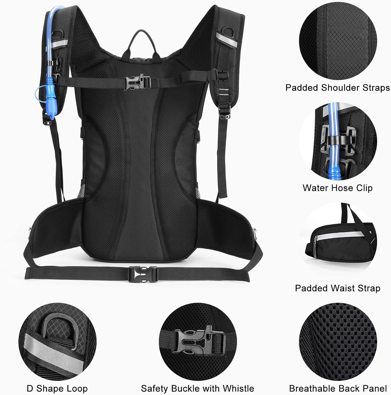 HOMIEE 20L Hydration Backpack 2.5L BPA Free Water Bladder Lightweight Hiking Day...