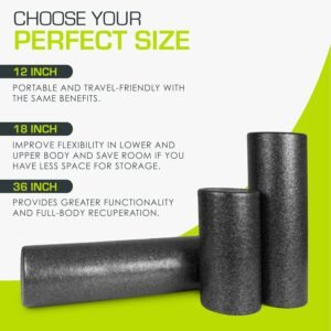 ProsourceFit High Density Foam Rollers 24 - inches long, Firm Full Body Athletic...