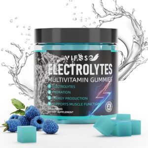 Electrolytes Gummies No Sugar, 120 Chewable Electrolyte Gummies with 6 Electroly...