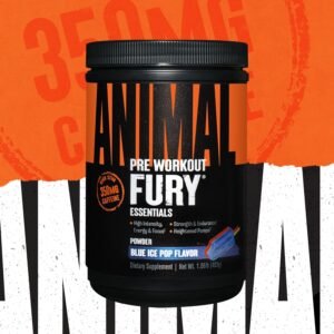Animal Fury - Pre Workout Powder Supplement for Energy and Focus - 5g BCAA, 350m...