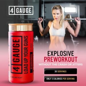 4 Gauge Explosive Preworkout without The Jitters | 30 Servings | Nitric Oxide Bo...