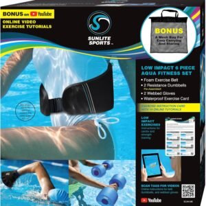 Sunlite Sports Water Workout Combo Set, High Density Water Weight, Swim Belt, So...