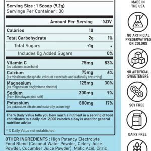 Electrolytes Powder Hydration | Real Food High potency | Strawberry Lemonade 30 ...