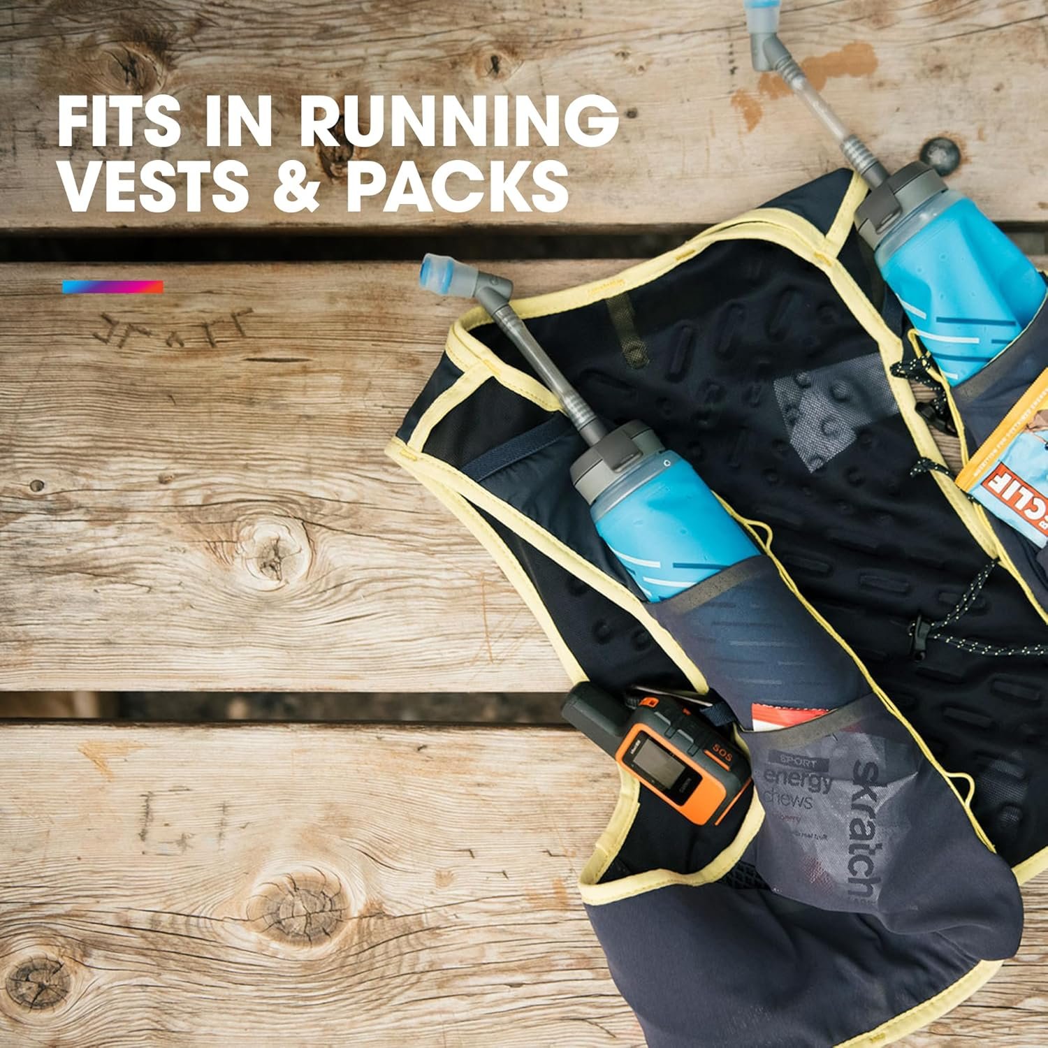 HydraPak UltraFlask (500ml/600ml) - Collapsible Soft Flask Water Bottle for Hydr...