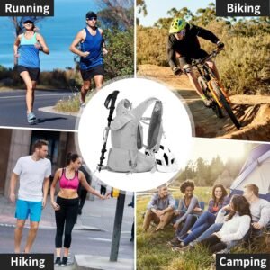 Hydration Pack Backpack, Lightweight Water Backpack with 2L Leakproof Hydration ...