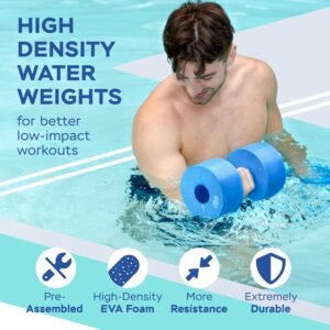 Sunlite Sports Water Workout Combo Set, High Density Water Weight, Swim Belt, So...