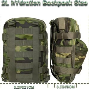 Molle Hydration Backpack for 2L Hydration Bladder, Lightweight Hydration Backpac...
