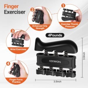 Grip Strength Trainer Kit (5 Pack) Adjustable Resistance Hand Gripper,Finger Exe...