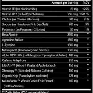 Black Magic Supply Villain High-Stim Nootropic Pre-Workout - Beta-Alanine, L-Tyr...