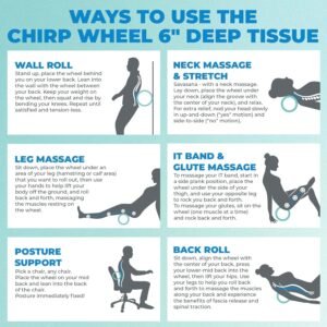 Chirp Wheel Foam Roller - Targeted Back Foam Roller for Back Pain Relief, Deep T...