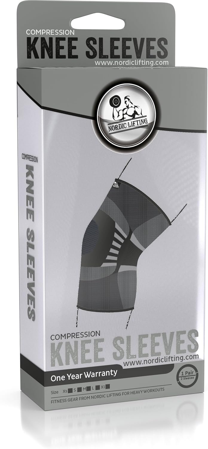 Nordic Lifting Knee Compression Sleeves (1 Pair) - Support for Arthritis Prevent...