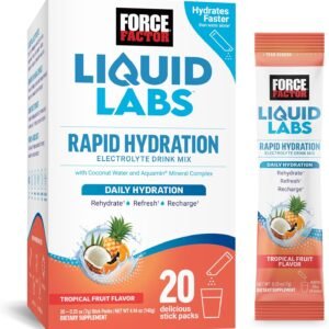 FORCE FACTOR Liquid Labs Electrolytes Powder, Hydration Packets to Make Electrol...