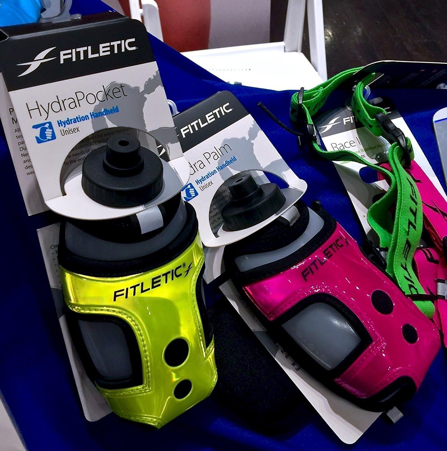 Fitletic HydraPocket Handheld Water Bottle Carrier (Silver And Black)