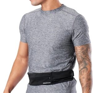 Nathan Adjustable Fit Zipster Running Belt, Zippered, Weather-Resistant Pocket &...