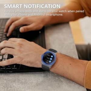 BRIBEJAT Smart Watch for Men Real-time Heart Rate Monitor 44mm Fitness Tracker (...