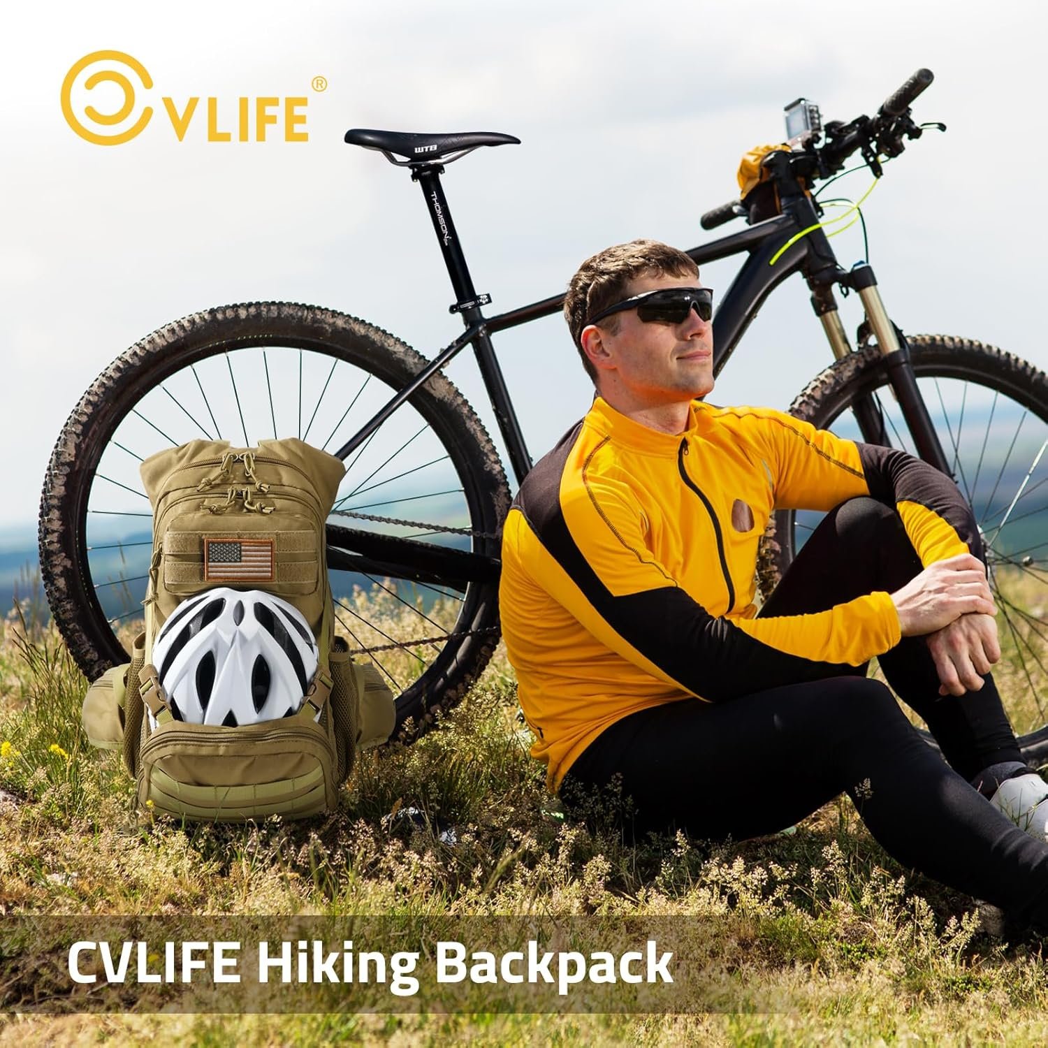 CVLIFE Tactical Hydration Backpack 3L, Lightweight Water Bag Hydration Pack, Hik...