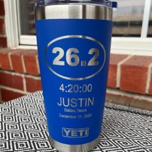 GGDesign Personalized Marathon Tumbler, Marathon Runner Gift, Laser Engrave Vacu...
