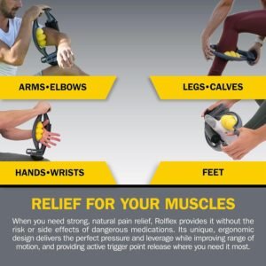 Arm & Leg Massager - Forearm & Calf Roller - Tennis & Golfer's Elbow, Carpal Tun...