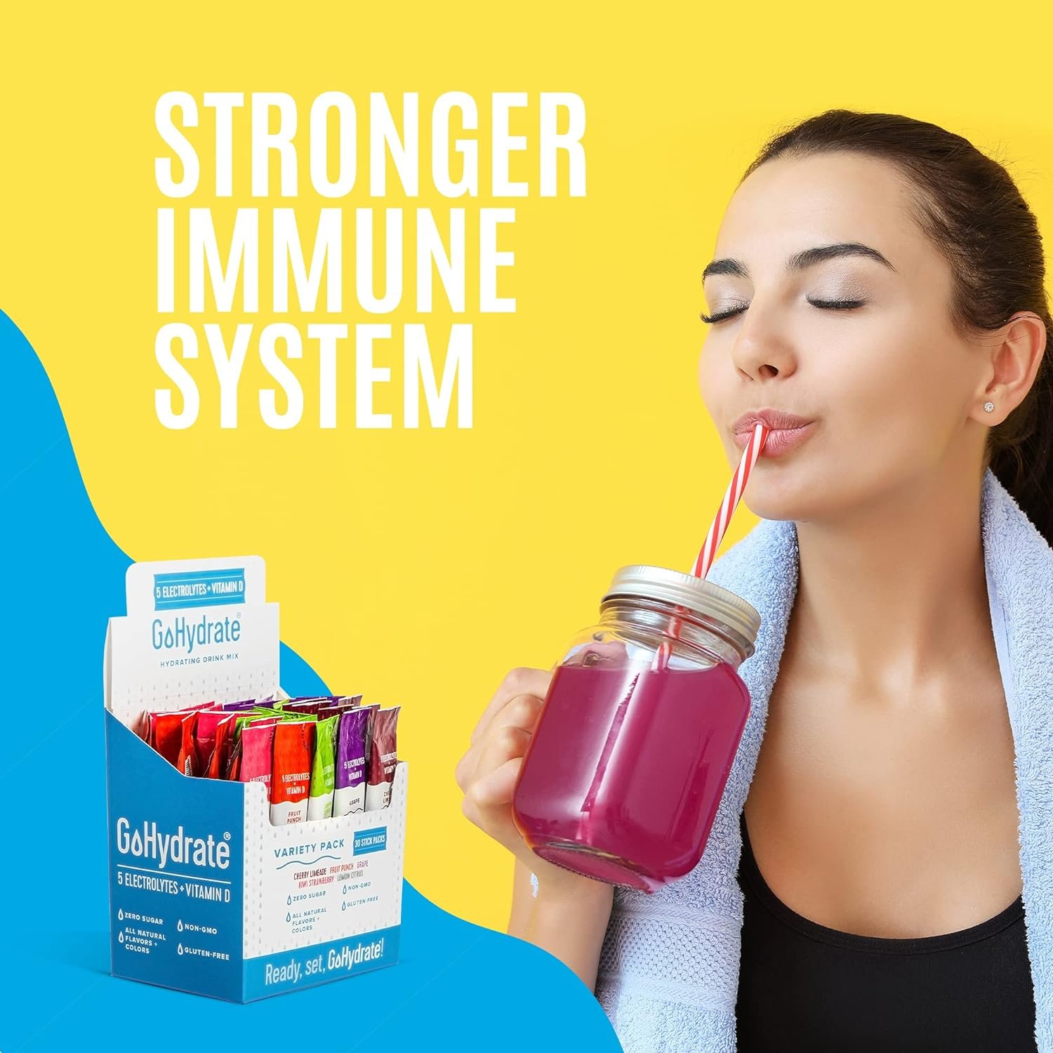 Electrolyte Drink Mix - A Naturally Flavored, Sugar Free, Low Sodium Hydration P...