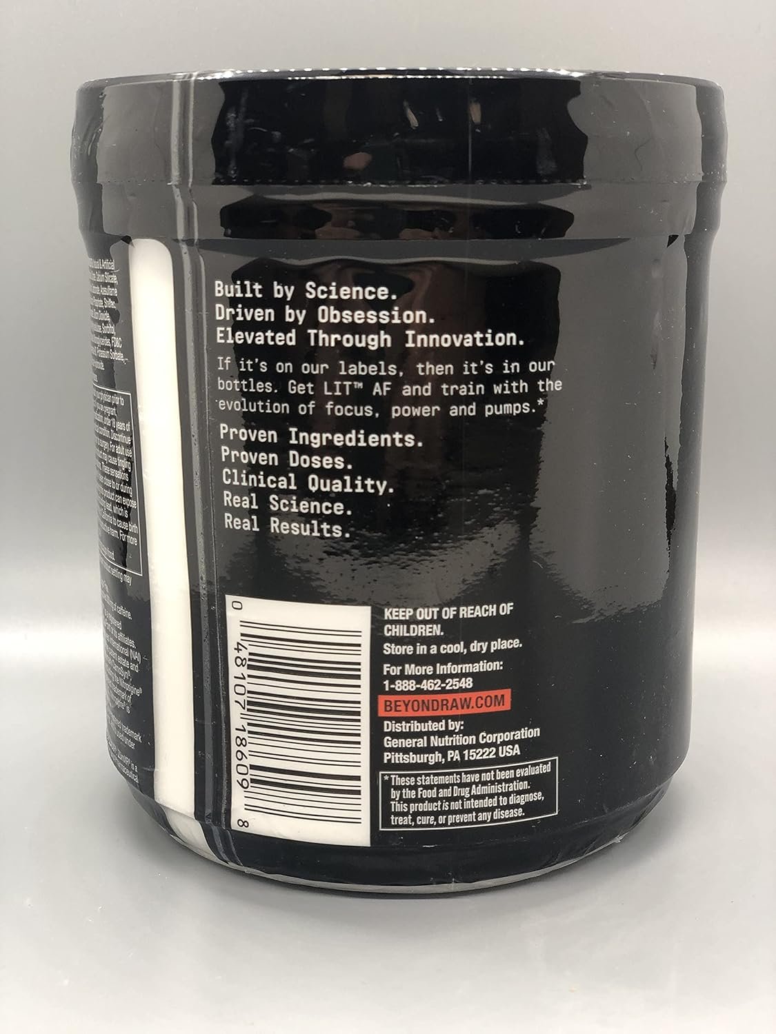 BEYOND RAW LIT AF | Advanced Formula Clinical Strength Pre-Workout Powder | Cont...