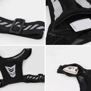 Running Vest with Phone Pocket Lightweight Adjustable Reflective Jogging Vest Ma...