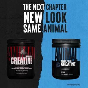 Animal Micronized Creatine Monohydrate Capsules - 300 Caps, 2500mg per Serving f...