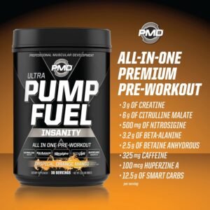 PMD Sports Ultra Pump Fuel Insanity - Pre Workout Drink Mix for Energy, Strength...