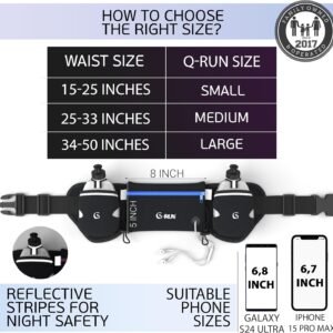 Hydration Running Belt with Bottles - Water Belts for Woman and Men - iPhone Bel...