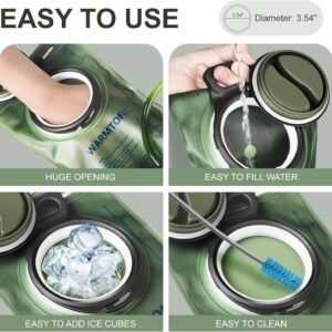 Hydration Bladder, 3rd Generation Water Bladder for Hiking Backpack, Upgrade Lea...