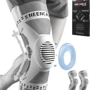 NEENCA 2 Pack Knee Braces for Knee Pain, Compression Knee Sleeves with Patella G...