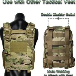 Molle Hydration Backpack for 2L Hydration Bladder, Lightweight Hydration Backpac...