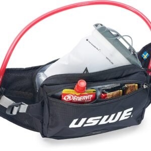 USWE Zulo Hydration Hip Pack - with Organizer and Side Pockets, Bounce Free Hip ...