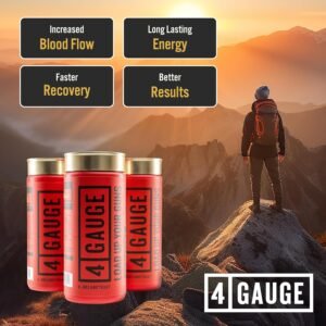 4 Gauge Explosive Preworkout without The Jitters | 30 Servings | Nitric Oxide Bo...