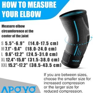 APOYO Elbow Brace for Tendonitis and Tennis Elbow, Compression Sleeve for Arthri...