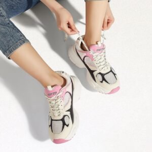 LUCKY STEP Women's Running Shoe Platform Chunky Walking Sneakers Breathable Mesh...