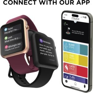 iTouch Air 4 Smartwatch - Fitness Tracker, Heart Rate Monitor, Customizable Watc...