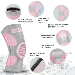 Bpluma Knee Support Sleeve - Unisex, Enhanced Compression Sleeve with Patellar P...