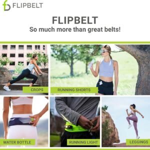 FlipBelt Zipper Running Belt, Waist Pack for Fitness and Running Fanny Pack for ...