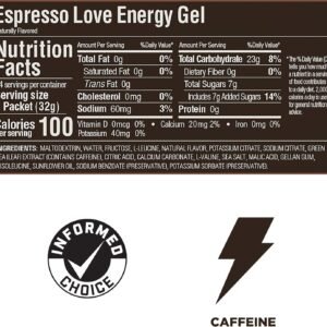GU Energy Original Sports Nutrition Energy Gel, 24-Count, Espresso Love