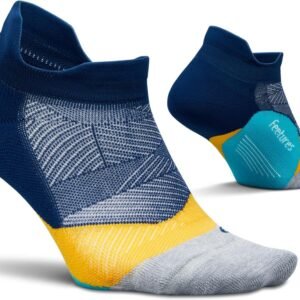 Feetures Elite Light Cushion No Show Tab Ankle Socks - Sport Sock with Targeted ...