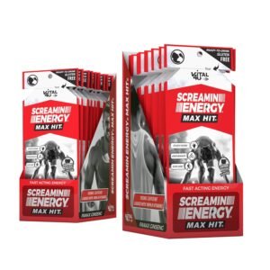 Screamin Energy Max Hit - Maximum Strength Energy Shot with Ginseng & Caffeine -...