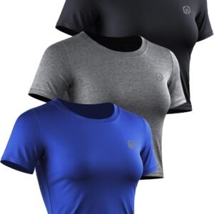 NELEUS Women's Running Crop Tank Tops Dry Fit Workout Athletic Crop Shirts Pack ...