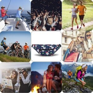 MAXTOP Large Crossbody Fanny Pack with 4-Zipper Pockets,Gifts for Enjoy Sports F...