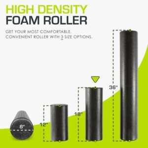 ProsourceFit High Density Foam Rollers 24 - inches long, Firm Full Body Athletic...