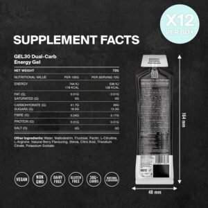 Energy Gel by Styrkr - Pack of 12 Energy Gels for Cycling & Running - Approved b...