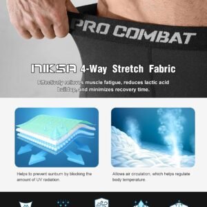 Niksa 2/4 Pack Compression Shorts Men with Pocket, Spandex Running Shorts Sport ...