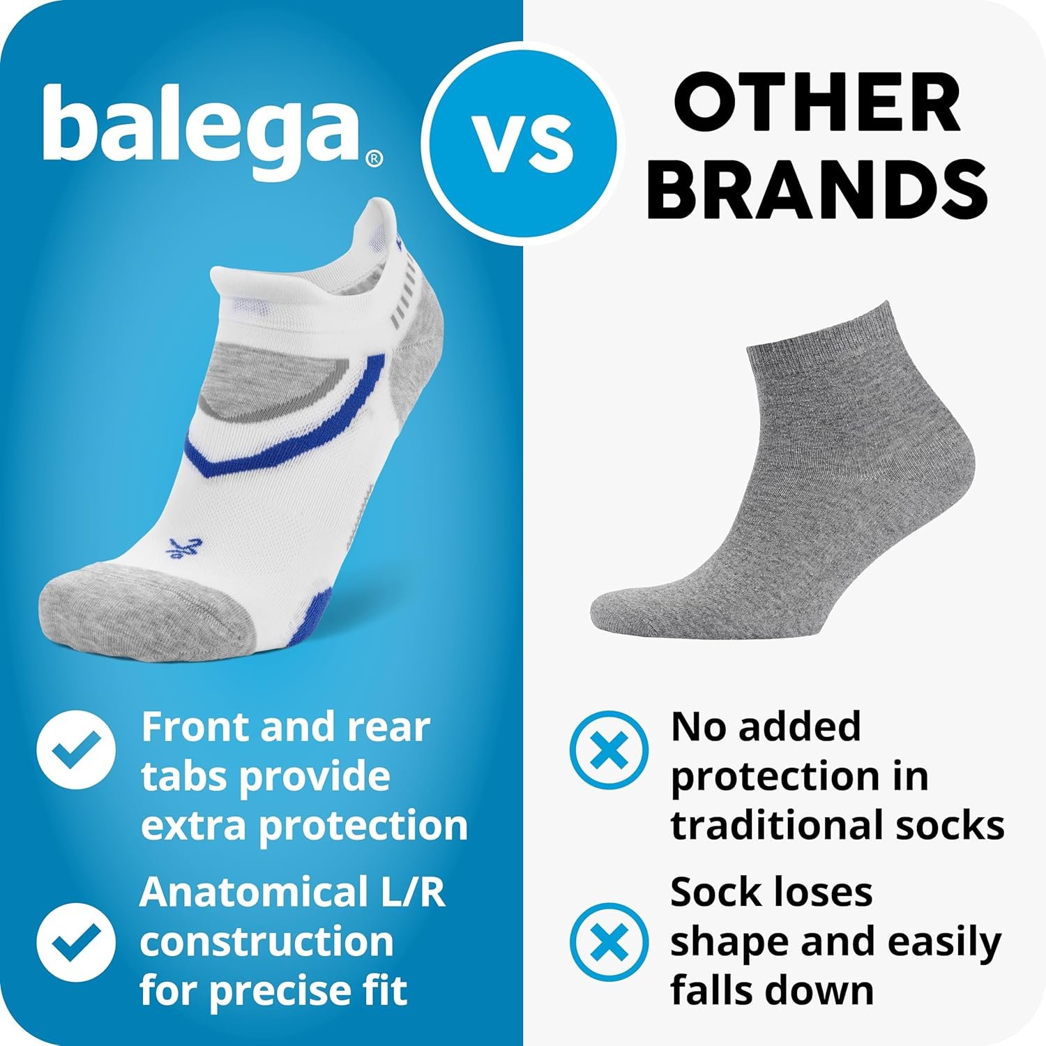 Balega Women's Ultraglide Cushioning Performance No Show Athletic Running Socks ...