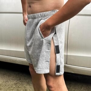 Tear Away Shorts , Cotton Shorts Athletic Post Surgery Recovery Shorts with Pock...